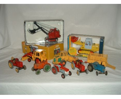 CORGI 1110 JCB 110B Crawler (Near Mint Boxed), MF 50B Tractor (Good) and a Rascal Road Roller (Fair) - Classic 30901 Wimpey L