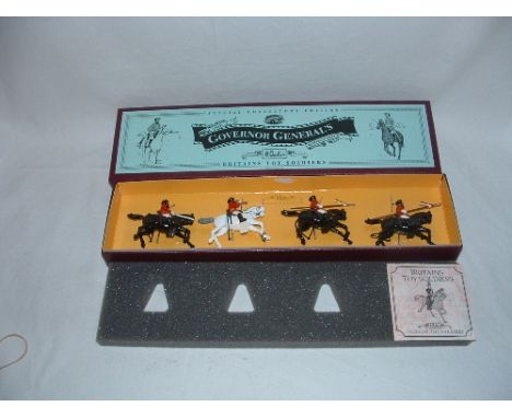 BRITAINS 8843 The Governer Generals Indian Army Bodyguard. 4 mounted. Near Mint Boxed.