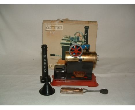 MAMOD Steam Engine SP1. Has been fired only once or twice and is in Excellent condition with Burner and Funnel in a Good Box