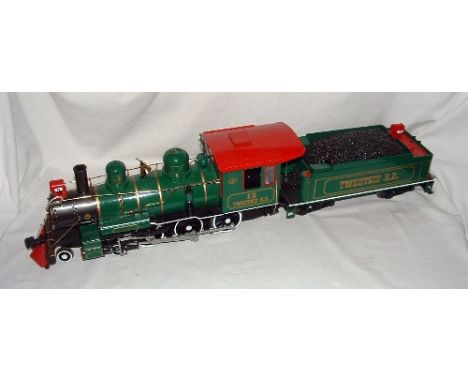 BACHMANN ARISTOCRAFT G Scale Historic Blue Valley 'Tweetsie Railroad' 4-6-0 and 4 axle Tender with operating Lights, smoke an