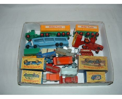 A collection of MATCHBOX Models - 1:75 Series Regular Wheels - 47b (Excellent Boxed), 52b and 64b (Good Boxed) and 14 unboxed