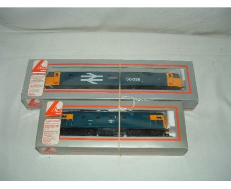 LIMA 2 x BR Blue Diesel Locomotives - 205227 Class 50 CO CO Formidable' and 205244 Class 26 BO BO No 26027. Both serviced 1/2