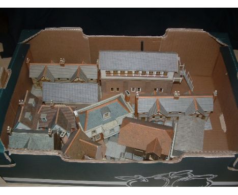 2 Trays of well made mainly Superquick and Metcalfe Kit Built Station and Industrial Buildings, Houses and a Church - a plast