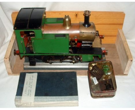 A 3 1/2" Gauge live steam part Kit Built large boilered 'Titch' 0-4-0T. The model has been built to a high standard and is ne