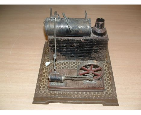 An early BING horizontal Steam Engine with a 2 1/2" flywheel for spares/restoration.