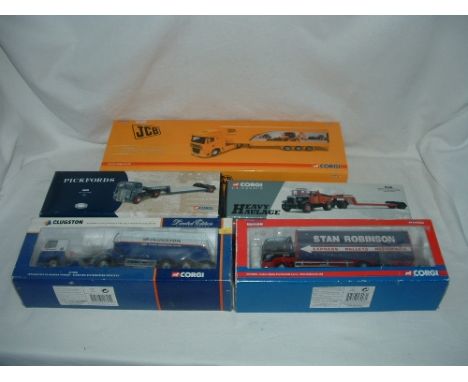 CORGI 1:50 5 x Scale Models - cc13237 DAF XF JCB Space Cab Exhibition Unit (Mint Boxed), 11801 Leyland Daf Powder Tanker (Min