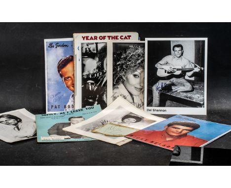 Autographs of Music Stars - Nice collection of programmes, sheet music, photographs, etc.  Top names include Chubby Checker, 