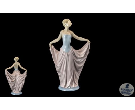 Lladro - Hand Painted Porcelain Figure ' Dancer ' Model No 5050. Issued 1979 - Retired, Height 11.5 Inches - 30.75 cms. 1st Q