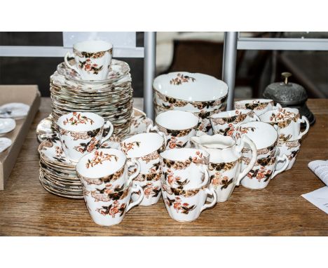 Wildblood & Heath Tea Service, made by W & H of Longton circa 1889, marked No. 890 to base, comprising 17 cups, `7 saucers,17