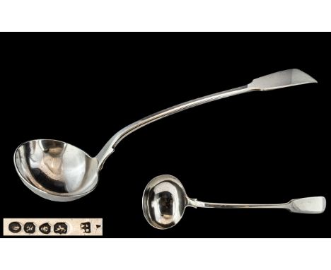 William IV Superb Quality - Heavy Gauge Sterling Silver Ladle, Excellent Bowl. Hallmark London 1836. Makers Mark J.A -S.S ( J