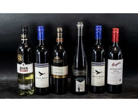 Collection of Vintage Wine ( 6 )  Bottles In Total. Comprises 1/ Leasingham Clare Valley 2002 Riesling, 75cl, 12.5 % Vol. 2/ 
