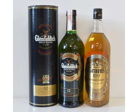 Mixed Lot Fine Malt and Whisky  2 Litre bottles mixed Lot Fine Speyside Malt and ‘Superior Strength Scotch Whisky from the Gl