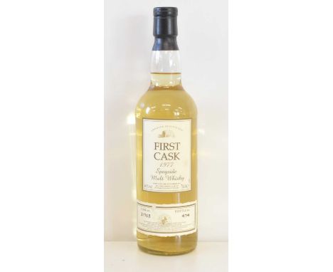 “First Cask” 1977 Speyside Malt Whisky 25 YO 1 bottle “First Cask” 1977 Speyside Malt Whisky 25 YO distilled at The Allt-a-Bh