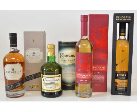 Collection of Scarce Malt Whiskies from England, Wales and Ireland 4 bottles (all 70 cl) Collection of Scarce Malt Whiskies f