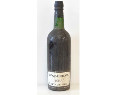 Cockburn’s Vintage Port 1963 1 bottle Cockburn’s Vintage Port 1963 (b/n – light cellar soiling – fine presentation). 