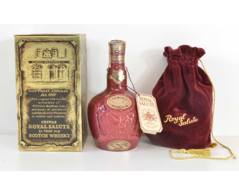 ‘Royal Salute’ 21 Year Old Fine Blended Scotch Whisky 1 Wade Ceramic Decanter Chivas ‘Royal Salute’ 21 Year Old  Fine Blended