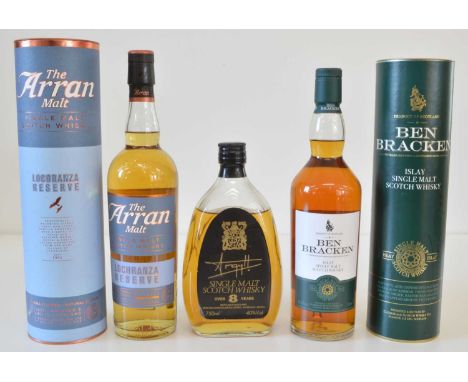 Mixed Lot Islay, Arran and Argyll Single Malt Whisky 3 bottles (70 cl/75cl) Mixed Lot Islay, Arran and Argyll Single Malt Whi