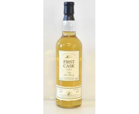 “First Cask” 1981 Islay Malt Whisky 21 YO  1 bottle “First Cask” 1981 Islay Malt Whisky 21 YO distilled at The Caol Isla Dist
