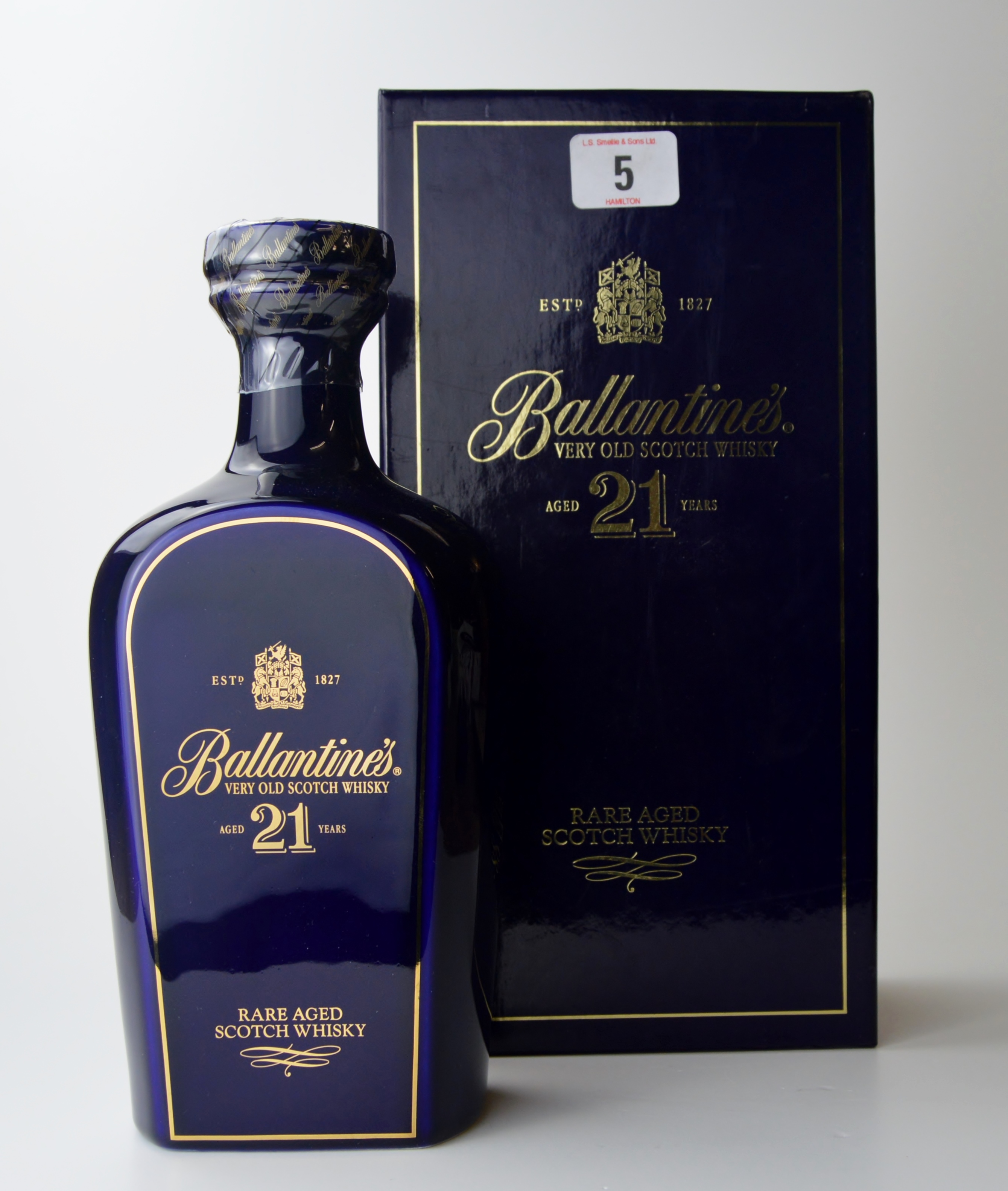 BALLANTINE`S AGED 21 YEARS RARE AGED SCOTCH WHISKY IN PRESENTATION BOX