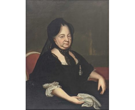 Late 18th/ early 19th century Continental School, a portrait of Empress Maria Theresa, oil on canvas, H.46cm W.32cm Provenanc