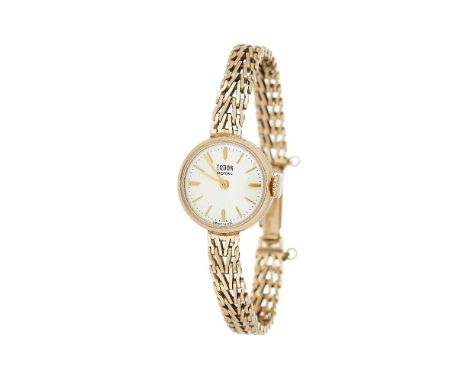Tudor, Royal,   Lady's 9 carat gold bracelet watch, no. 374216, circa 1963 Movement: Cal. 2510, manual wind, 17 jewels   Case