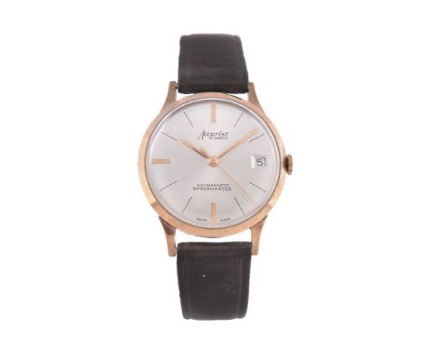 Accurist,   9 carat gold wrist watch, no. 71362, circa 1961   Movement: Cal. ETA 2409, manual wind, 21 jewels   Case: 9 carat