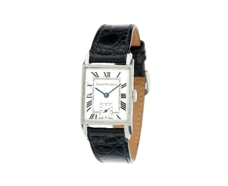 Girard Perregaux, Stainless steel wrist watch, no. 1/6665, circa 1950 Movement: Cal. 86, manual wind, 17 jewels   Case: Stain