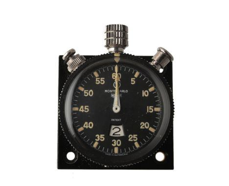 Heuer, Monte Carlo, Military, Dash Timer, Ref. 6B/3822,   Stopwatch with stage counter, serial no. 15305, circa 1976   Size: 