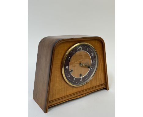 A Smith's Art Deco Westminster chime mantel clock, the triple train movement and marked 'Smiths, made in Great Britain, Smith