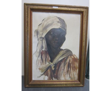 * GOEDFRIEND (20TH CENTURY) Bust Portrait of a South African Woman, oil on canvas, signed lower right, 52cm x 36.5cm