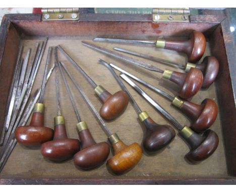 ASSORTED ENGRAVING TOOLS by Gray & Son and others.