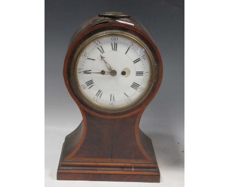 A 19th century mahogany bracket clock, the white enamelled dial with Roman chapter ring and outer Arabic seconds dial, eight 