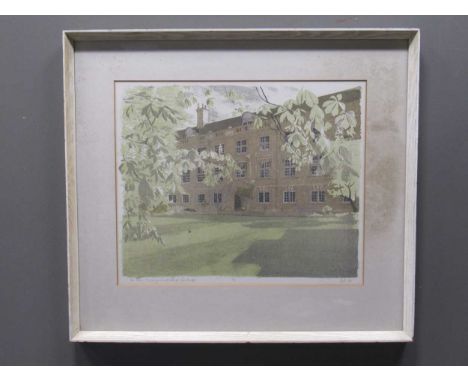 Richard Sell, Fellows' Building, Christ's College, Cambridge, lithograph 39 x 48cm