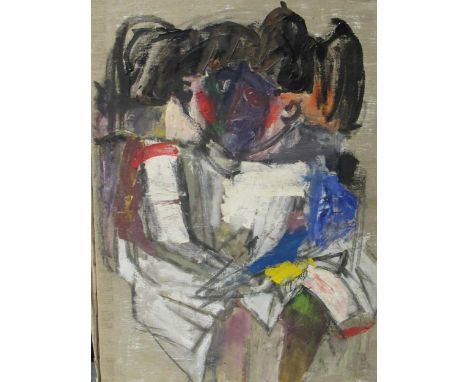 Anna Mayerson (British 1906-1984), Portrait Study, oil on canvas, unframed, 123 x 88cm