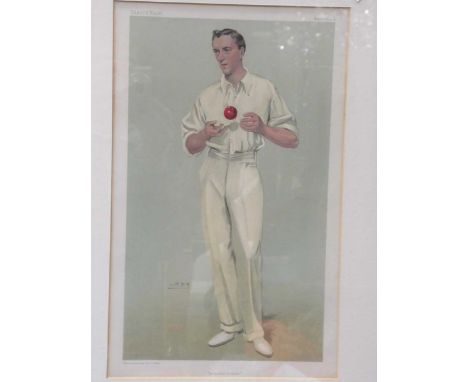 A collection of ten Spy cricket pictures, to include 'Oxford Cricket', 'An Artful Bowler', 'Ranji', 35 x 21cm; a large cricke