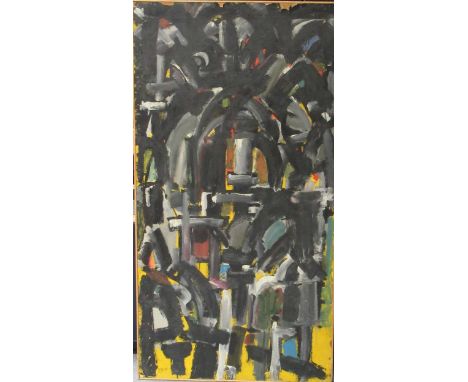 Anna Mayerson (British 1906-1984), Architectural Study, signed with initials and dated 59 (lower left), oil on paper laid to 