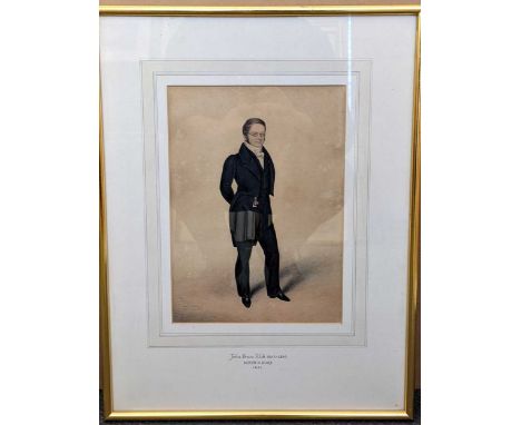 A collection of five portrait watercolours and one overpainted photograph; to include, Albin Roberts Burt (British, 1783-1842