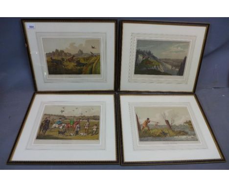 After Henry Thomas Alken, a set of four 19th century hunting prints, 22x30cm 