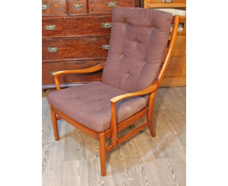 A Parker Knoll armchair, width 65cm, depth 79cm & height 96cm.(This item may not comply with the Furniture and Furnishings (F