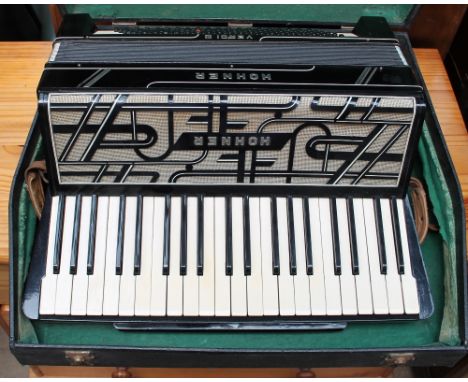 A Hohner Verdi III piano accordion, cased