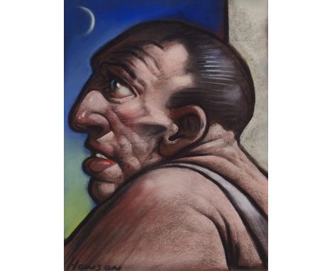 •PETER HOWSON OBE (Scottish b. 1958)  PATRIOT  Pastel, signed, 30 x 23cm (11 3/4 x 9")