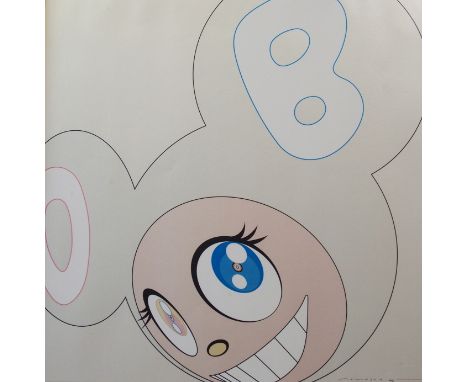 TAKASHI MURAKAMI (Japanese b. 1962)  WHITE DOB  Offset lithograph in colours, signed and dated (20)04, 69 x 69cm (27 x 27")  
