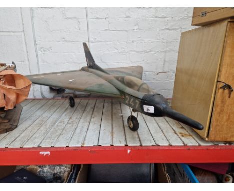 A model Vulcan Bomber airplane. 