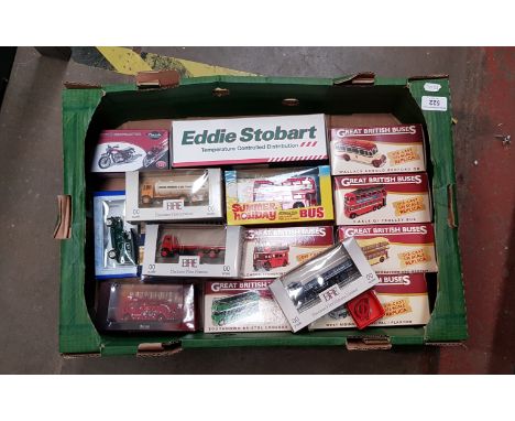 16 boxed model vehicles including 6 Atlas Editions Great British Buses, 3 Exclusive First Editions HGVs, The No. 9 London Bus