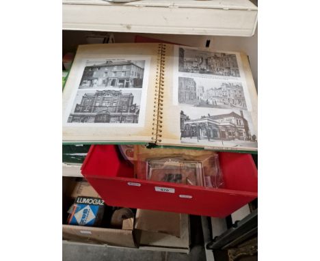 A mixed lot of collectables including vintage postcards, vintage photo and scarp albums, pictures, etc.
