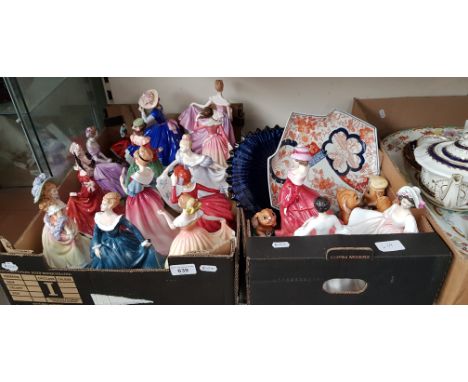 2 boxes of mostly Royal Doulton figurines, some Pendelfin rabbits, etc. Condition- all items appear to be in good condition w