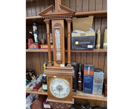 A mahogany cased barometer 