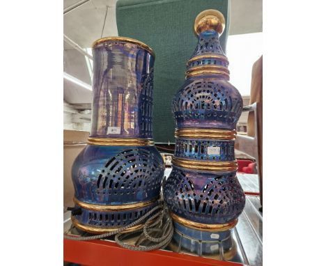 An electric lustre glazed ceramic heather.Dimensions- height 126cm, width 34cm (appprox)