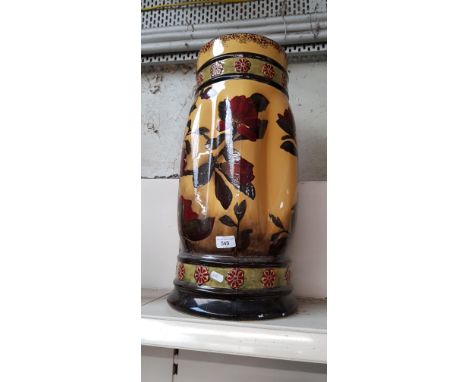 1 Large Madras ware ceramic stick stand with ribbed form 