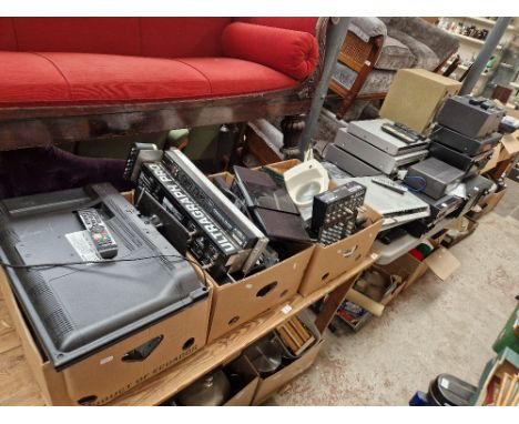 A large collection of electrical and hi fi items including Sony Megastore CD units (300 and 50); Sony separates, Hitachi, Pio